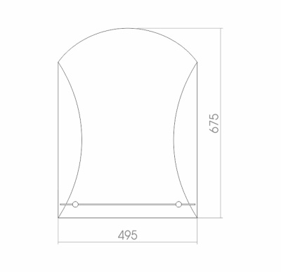 Зеркало Mixline Престиж Пегас 50 525386 с полкой с декоративной тонировкой