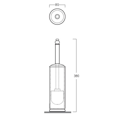 Ершик Simas Accessorie Victoria 260208 Хром