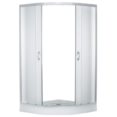 Душевой уголок Erlit Comfort ER0510 100x100 профиль Матовый хром стекло матовое