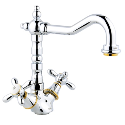 Смеситель для кухни Timo Ritz 0143FK chrome gold Хром Золото