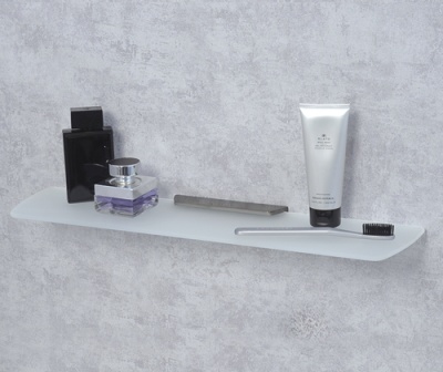 Стеклянная полка WasserKRAFT Wiese K-8924 Оружейная сталь