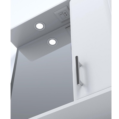 Зеркало со шкафом Vigo Vito 65 R с подсветкой Белое Зеркало со шкафом Vigo Vito 65 R с подсветкой Белое