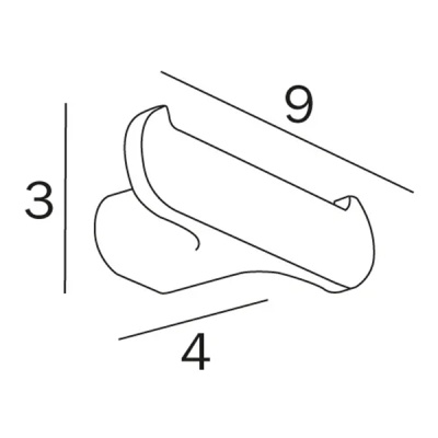 Двойной крючок Inda Mito A2020BNE Черный матовый
