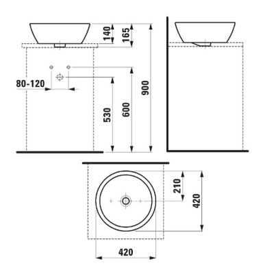 Раковина-чаша Laufen Pro B 42 8.1296.2 Белая