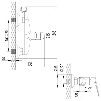 Смеситель Lemark Partner LM6559C для душа