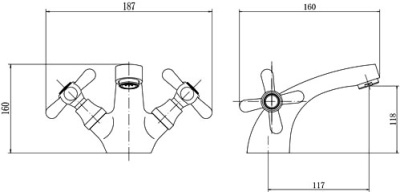 Смеситель для раковины Fashun A1025 Хром