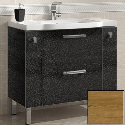 Тумба с раковиной SanVit Комфорт 90 kkomf090 с фактурой под дерево Акация светлая