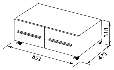 Подкатная тумба Aquanet Нота 90 170733 Чёрная