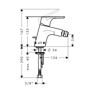 Смеситель для биде Hansgrohe Focus E2 31920000 Хром