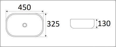Раковина CeramaLux 45 78105 Белая