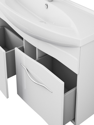 Тумба под раковину Alvaro Banos Carino 120 подвесная Белый лак