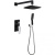 Душевая система Boheme Venturo 374-B Черная Хром