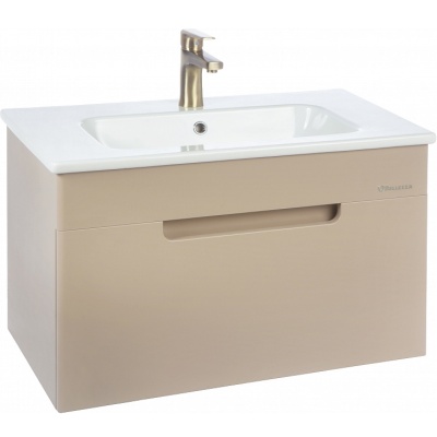 Тумба c раковиной Bellezza Сириус 80 подвесная Капучино