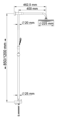 Душевая система WasserKRAFT A066 Хром