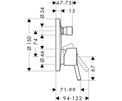 Смеситель для душа Hansgrohe Talis S 32475000 Хром