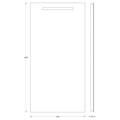Зеркало Evoform Ledline 100х50 с подсветкой
