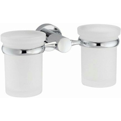 Стакан для зубных щеток WasserKRAFT Donau K-9428D двойной Хром Стакан для зубных щеток WasserKRAFT Donau K-9428D двойной Хром