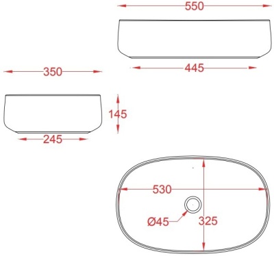 Раковина Artceram Cognac 55 COL003 01 00 Белая