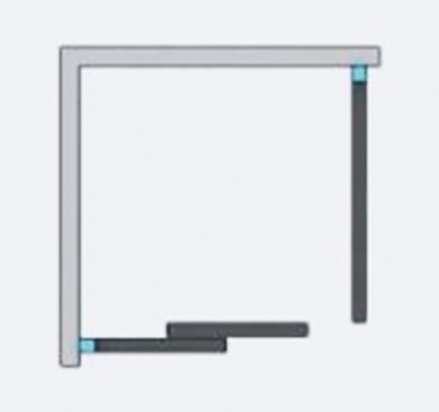 Дверь душевого уголка Radaway Idea Black KDJ 130 R профиль Черный стекло прозрачное