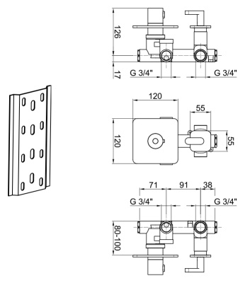 Смеситель для душа Webert Living LV971302 Хром Смеситель для душа Webert Living LV971302 Хром
