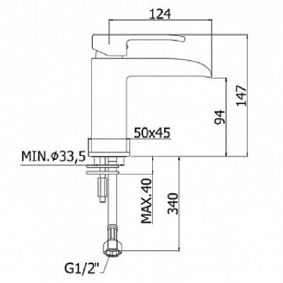 Смеситель для раковины Paffoni Level LES061CR Хром