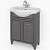 Тумба под раковину Какса-А Патина Классик 65 004486 Серая с черным