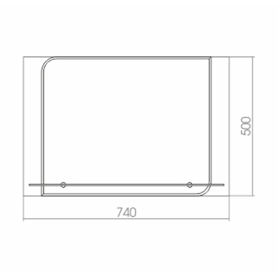 Зеркало Mixline Престиж Венеция 74 537410 с полкой стекло Лакобель