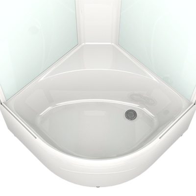 Душевая кабина Domani-Spa Delight 99 High 90x90 DS01D99HWCl10 с гидромассажем профиль Белый задние стенки Черные