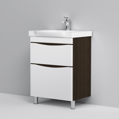 Тумба под раковину AM.PM Like 65 M80FSX0652VF Белая/венге