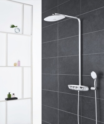 Душевая система Grohe Rainshower System 26250LS0 с термостатом Белая луна
