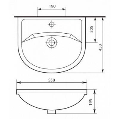 Тумба под раковину Style Line Эко Фьюжн 9 Уют 55 Белый глянец