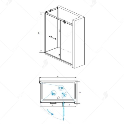 Душевой уголок RGW Viscount VI-41 90x100 профиль Белый Золото стекло прозрачное