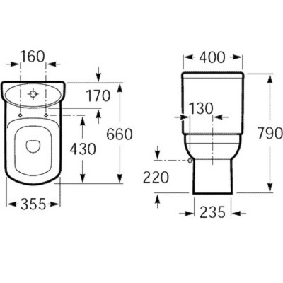 Бачок для унитаза Roca Dama Senso 341517000 Белый