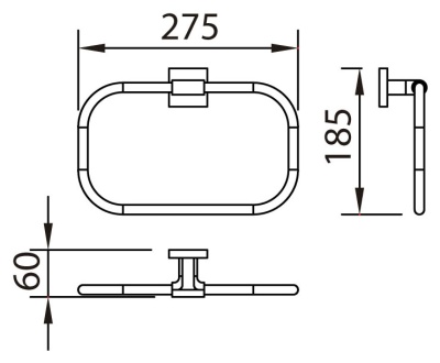 Кольцо для полотенец Clever Urban 99462 Хром