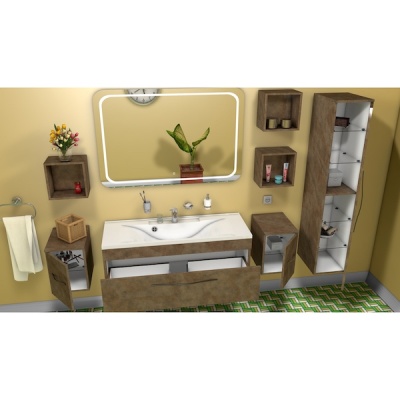 Тумба под раковину Какса-А Редиссон 120 003953 подвесная Золотая