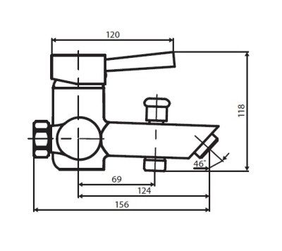 Смеситель для ванны Dorff Logic D3010000 Хром