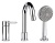 Смеситель на борт ванны Gessi Ozone 13837.031 Хром