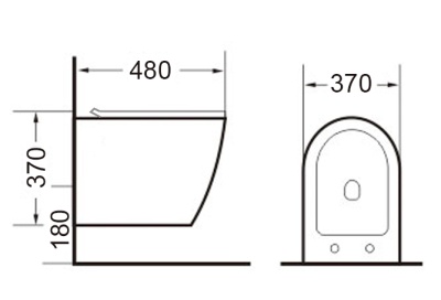 Унитаз Timo Kulo TK-403 MB подвесной Черный матовый с сиденьем Микролифт