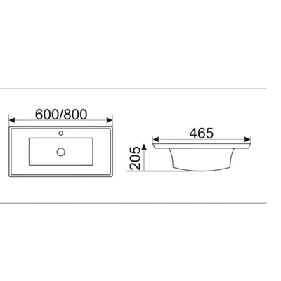 Раковина CeramaLux 60 NY J851 - 60 Белая