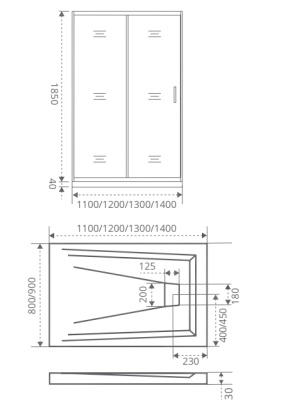 Душевая дверь в нишу Good Door Infinity WTW-120 120 профиль Хром стекло прозрачное