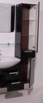 Тумба с раковиной SanVit Лайм 90 klaimp090 с фактурой под дерево подвесная Акация светлая