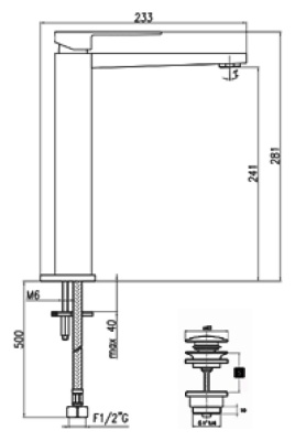 Смеситель для раковины Webert Pegaso PE830402 Хром