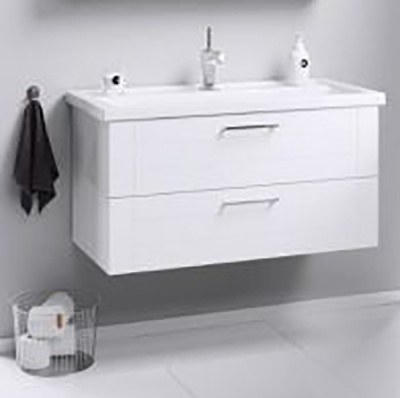 Тумба под раковину Aqwella Манчестер 80 MAN01082 подвесная Белый глянец