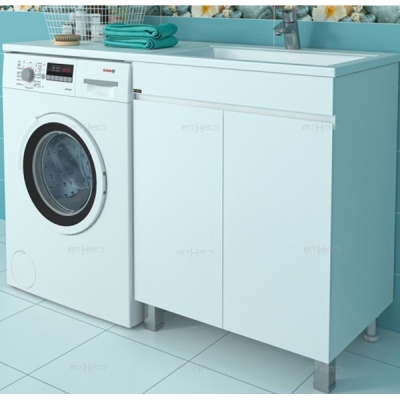 Тумба с раковиной СанТа Марс 130 R 700265+900115 Белая