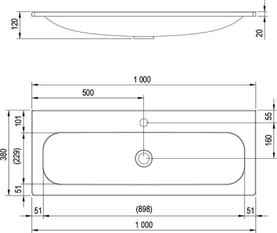 Раковина Ravak Ring 1000 Белый