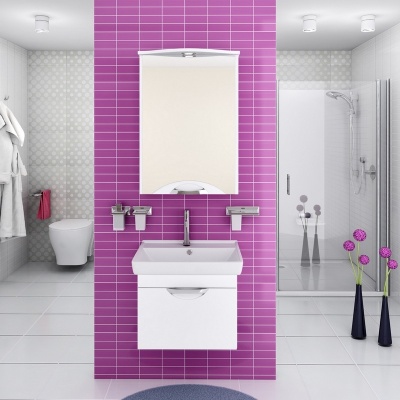 Тумба с раковиной Runo Ибица 50 Белая