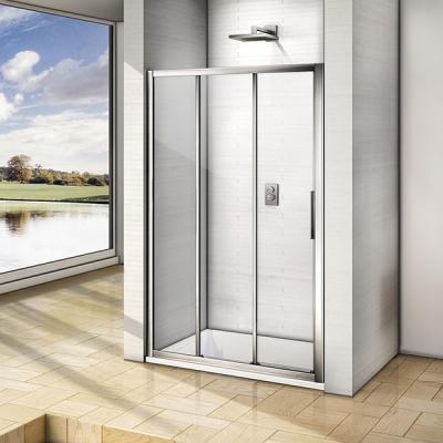 Душевая дверь в нишу Good Door Orion WTW-140 140 профиль Хром стекло прозрачное