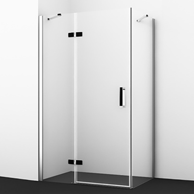 Душевой уголок WasserKRAFT Aller 120x100 L 10H10LBLACK MATT профиль Хром Черный матовый стекло прозначное