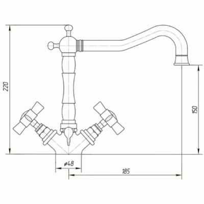 Смеситель для раковины Migliore Princeton BN.PRN-834.DO Золото