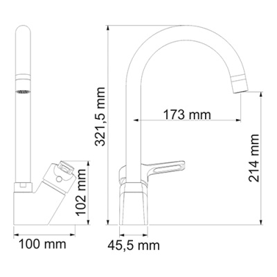 Смеситель для кухни WasserKRAFT Ruhr 24407 Хром